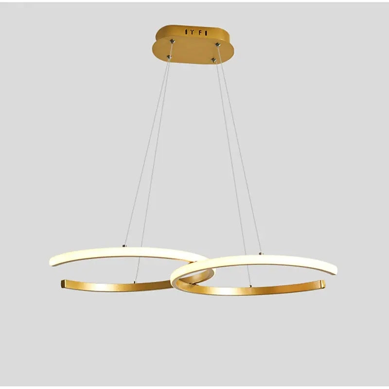 Arisha Modern Minimalist Pendant Light, Double-C - Neutral Decor