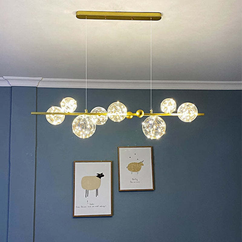 Valentina Art Deco Luminous Sphere Cluster Glass Pendant Light - Neutral Decor