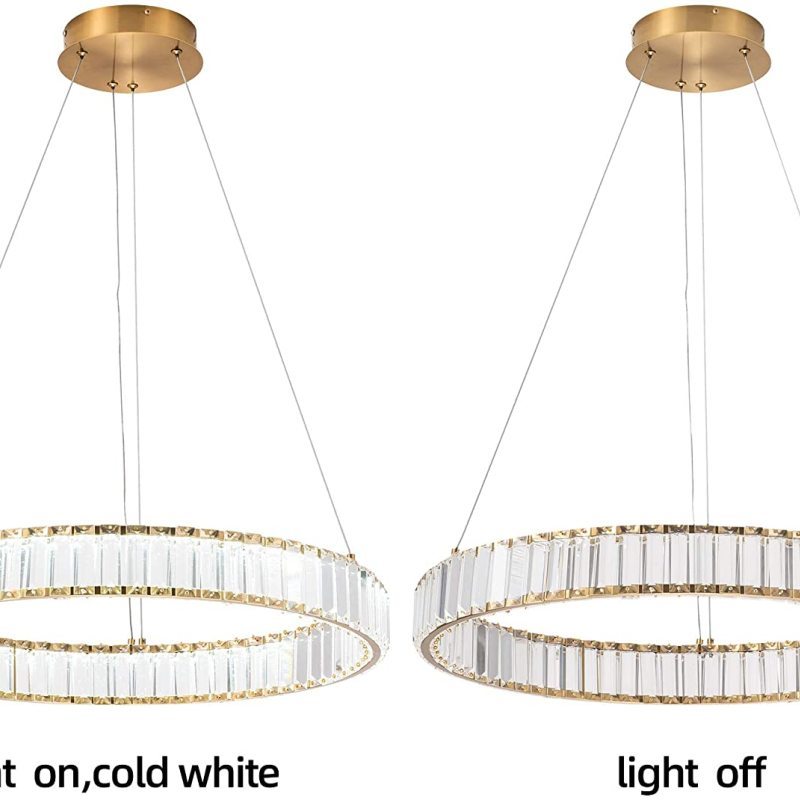 Kristy Elegant Round Crystal Chandelier, Clear - Neutral Decor