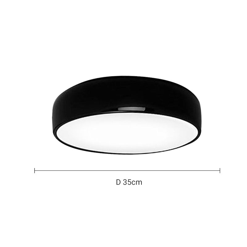 Arisha Modern Dish Shaped Metal Ceiling Light, Black/White - Neutral Decor