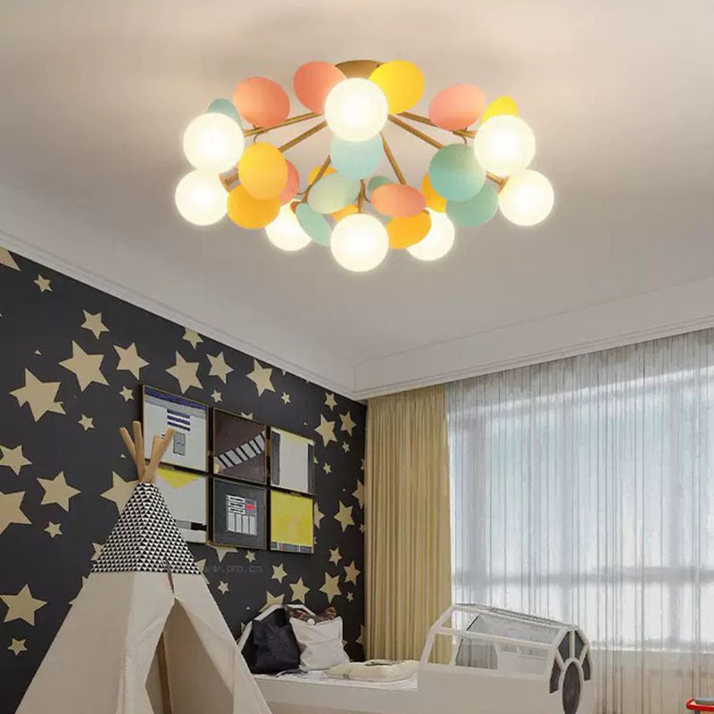Aria Modern Bubble Cluster Ceiling Light, Colorful - Neutral Decor