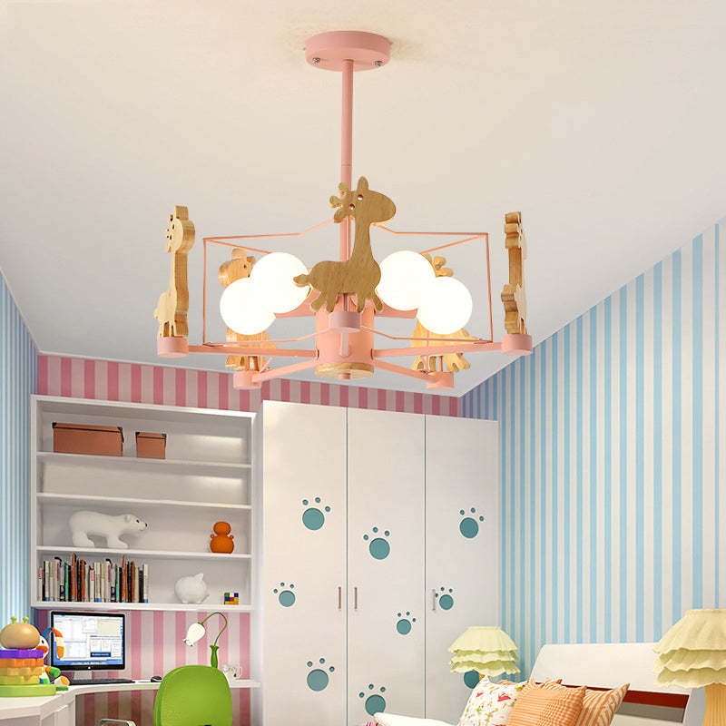 Arisha Giraffes LED Flush Mount Ceiling Light - Neutral Decor