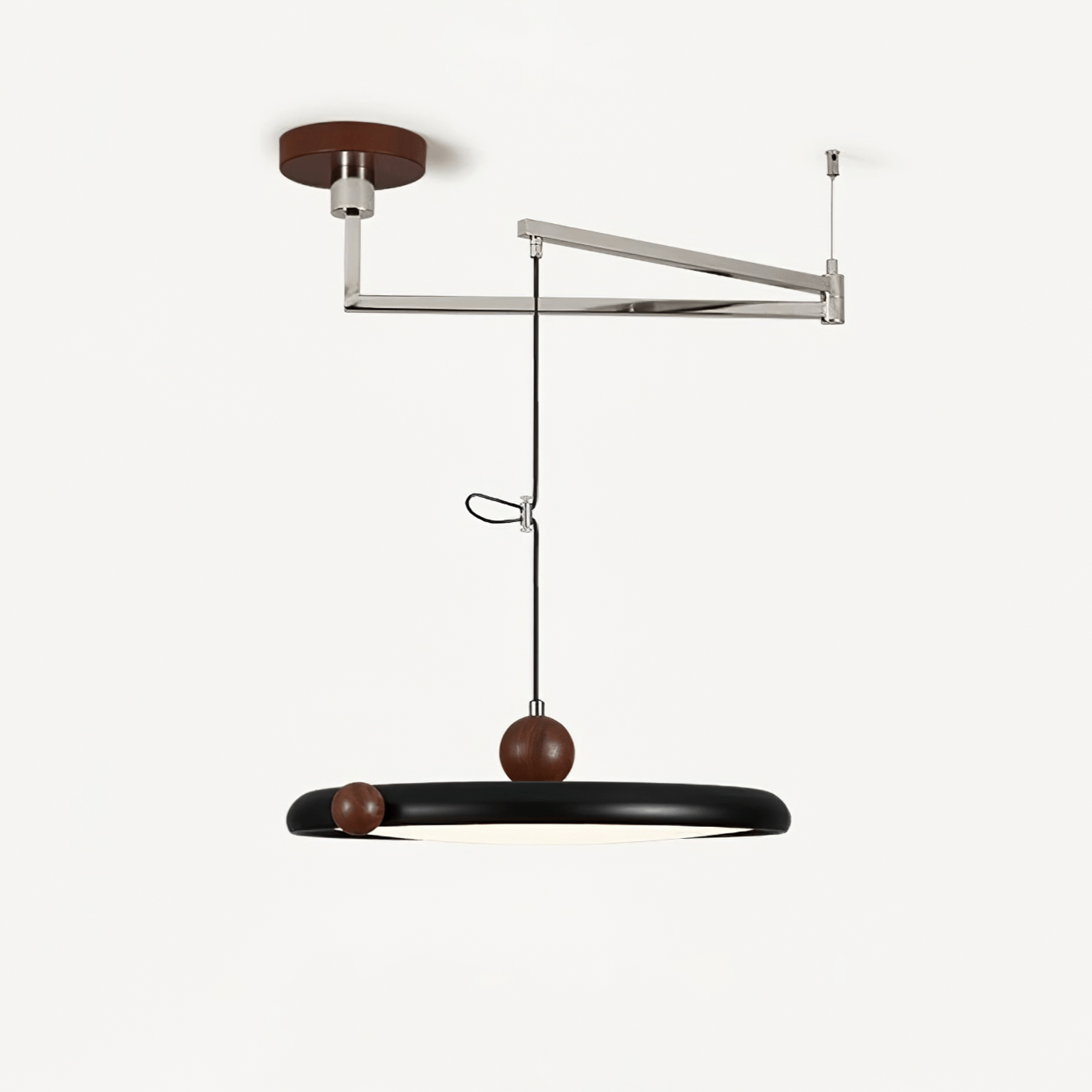 Ruby Line Swing Arm Pendant Lamp-Neutral Decor