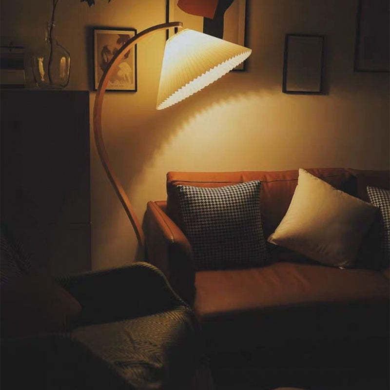 Muto Unique LED Floor Lamp, Wood/Metal, Living Room - Neutral Decor