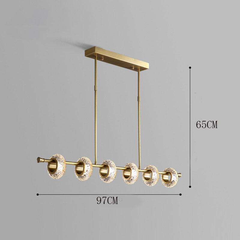 Kristy Modern Luxury metal/Glass Pendant Light, Gold - Neutral Decor