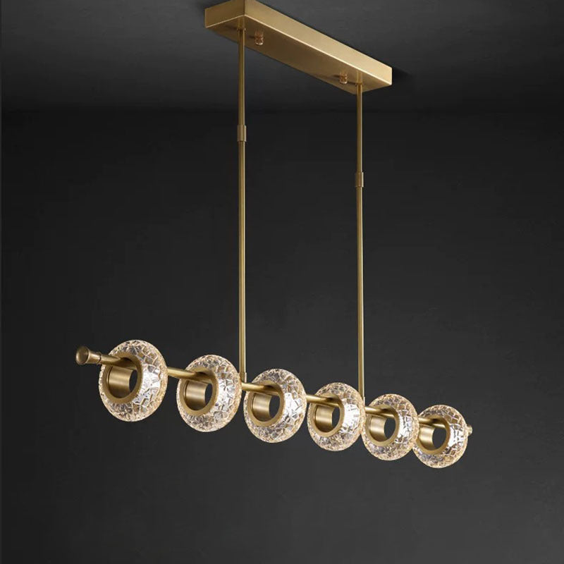 Kristy Modern Luxury metal/Glass Pendant Light, Gold - Neutral Decor