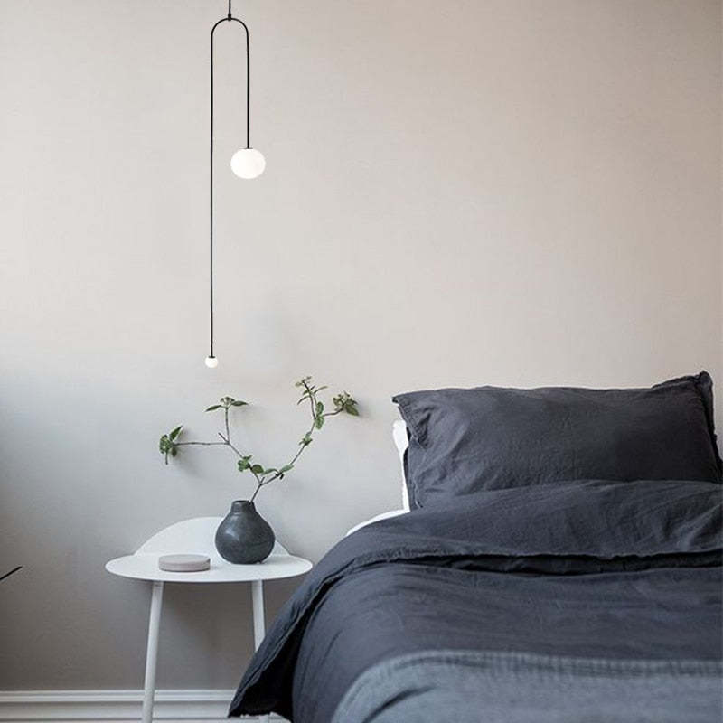 Arisha Minimalist Linear Mobile Pendant Light, Black - Neutral Decor