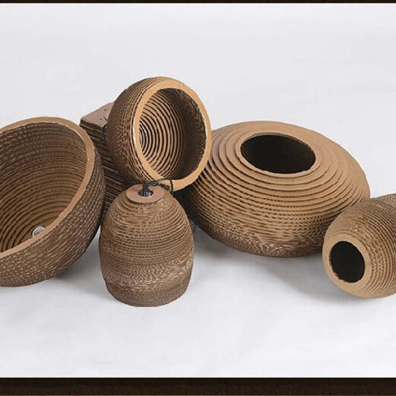 Muto Pastoral Silkworm Rustic Paper Pendant Light - Neutral Decor