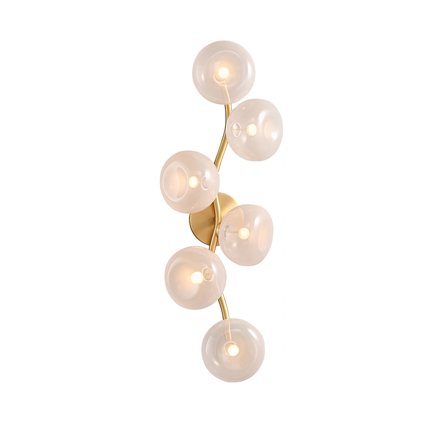 Salem Wall Lamp Vine Nordic Art Glass Metal-Neutral Decor