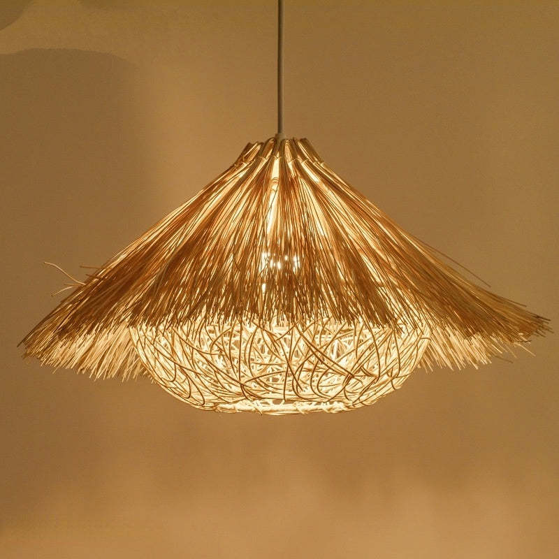 Muto Hand-Woven Rattan Modelling Pendant Light - Neutral Decor