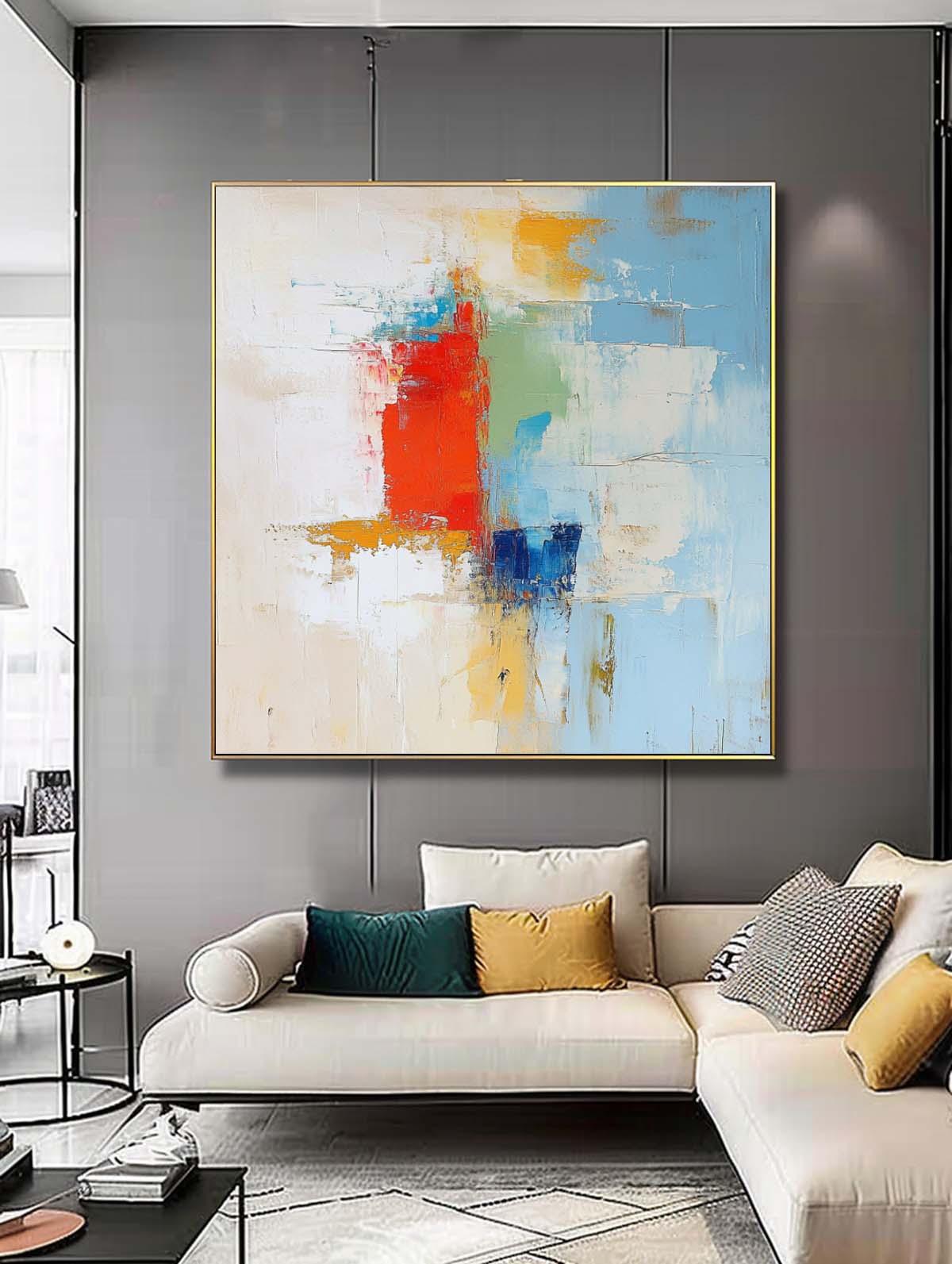 Abstract Canvas Art AB601 - Neutralighting