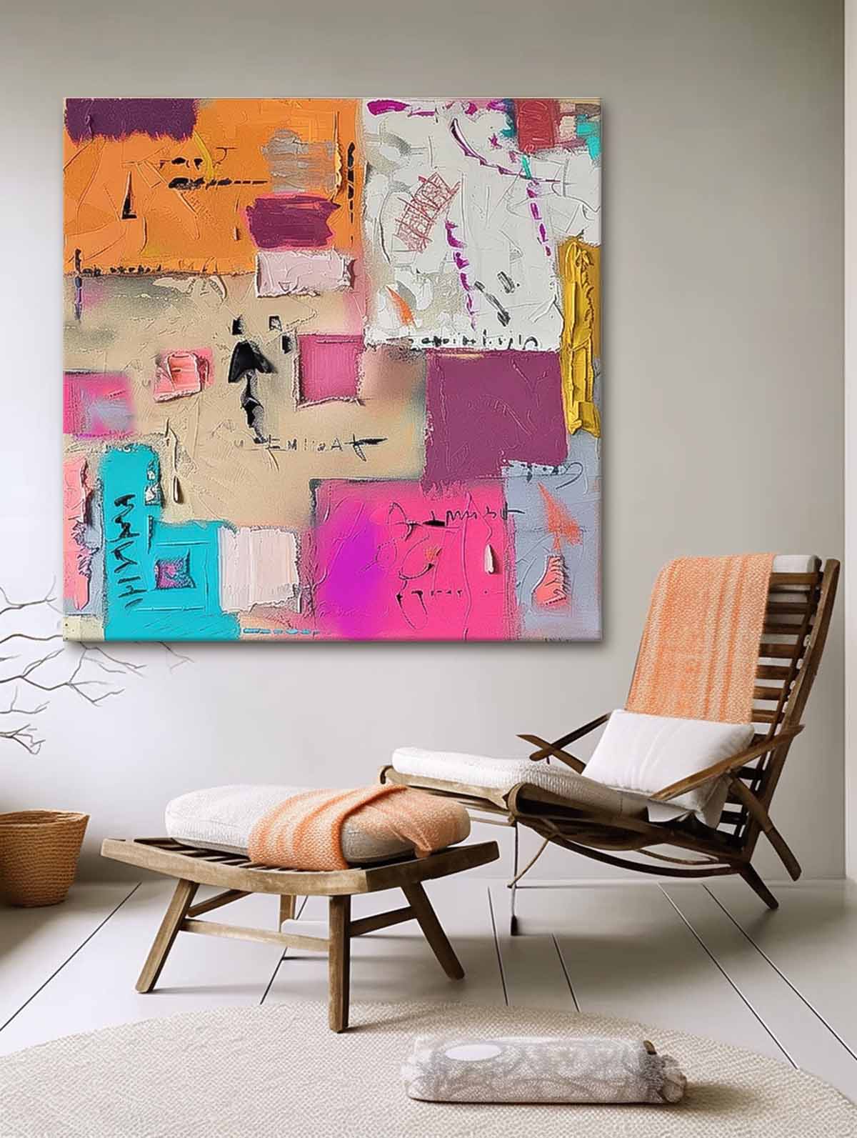 Abstract Canvas Art AB566 - Neutralighting