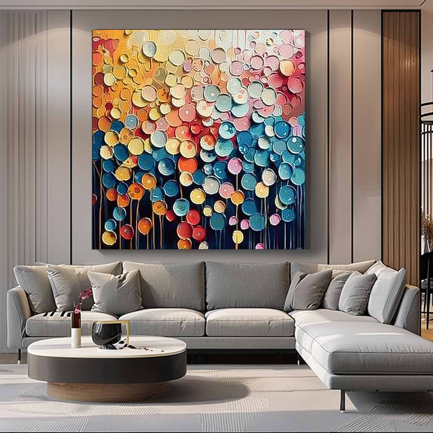 Abstract Canvas Art AB564 - Neutralighting