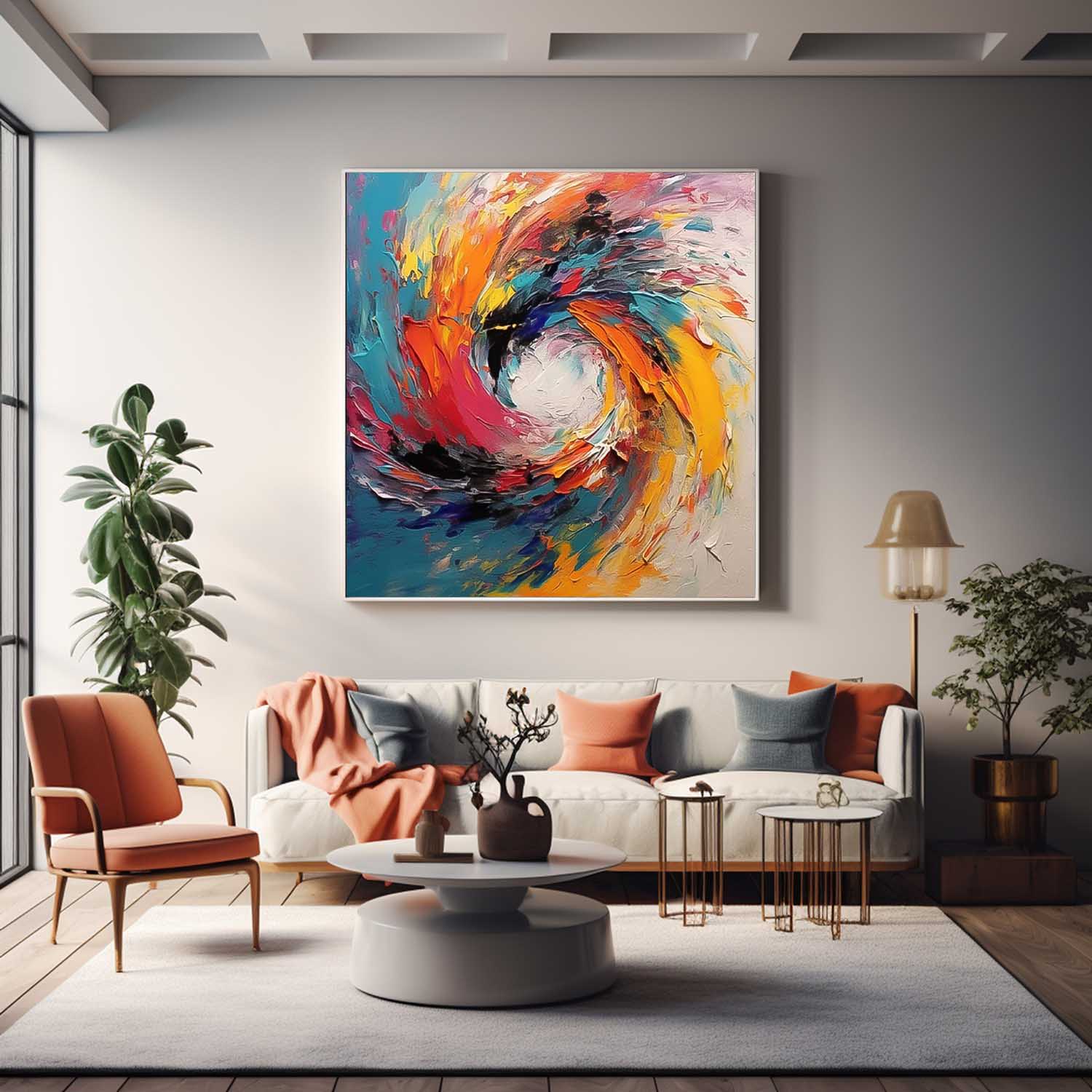 Abstract Canvas Art AB567 - Neutralighting
