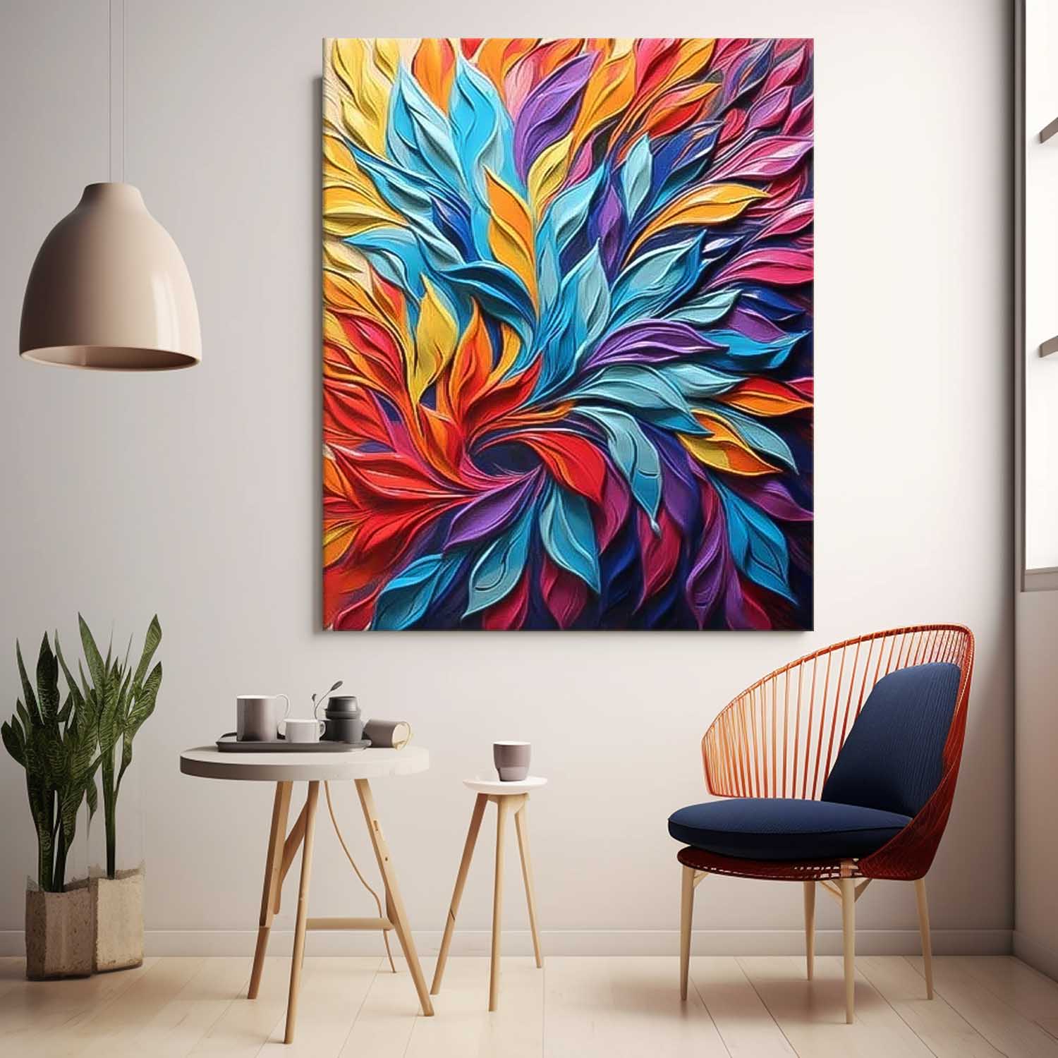 Abstract Canvas Art AB562 - Neutralighting
