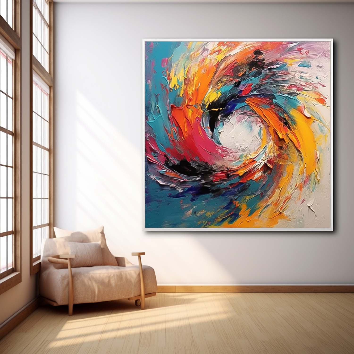 Abstract Canvas Art AB567 - Neutralighting