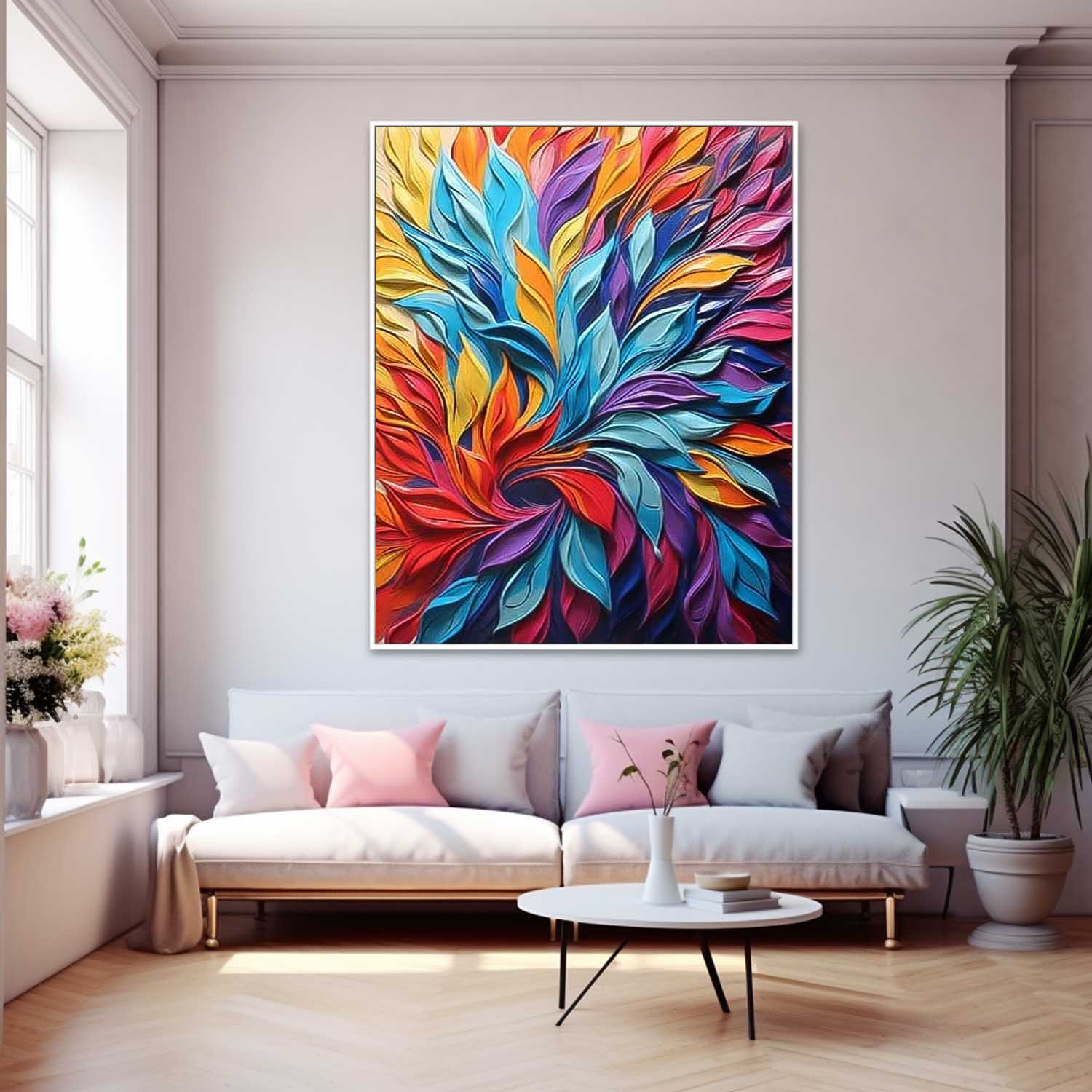 Abstract Canvas Art AB562 - Neutralighting