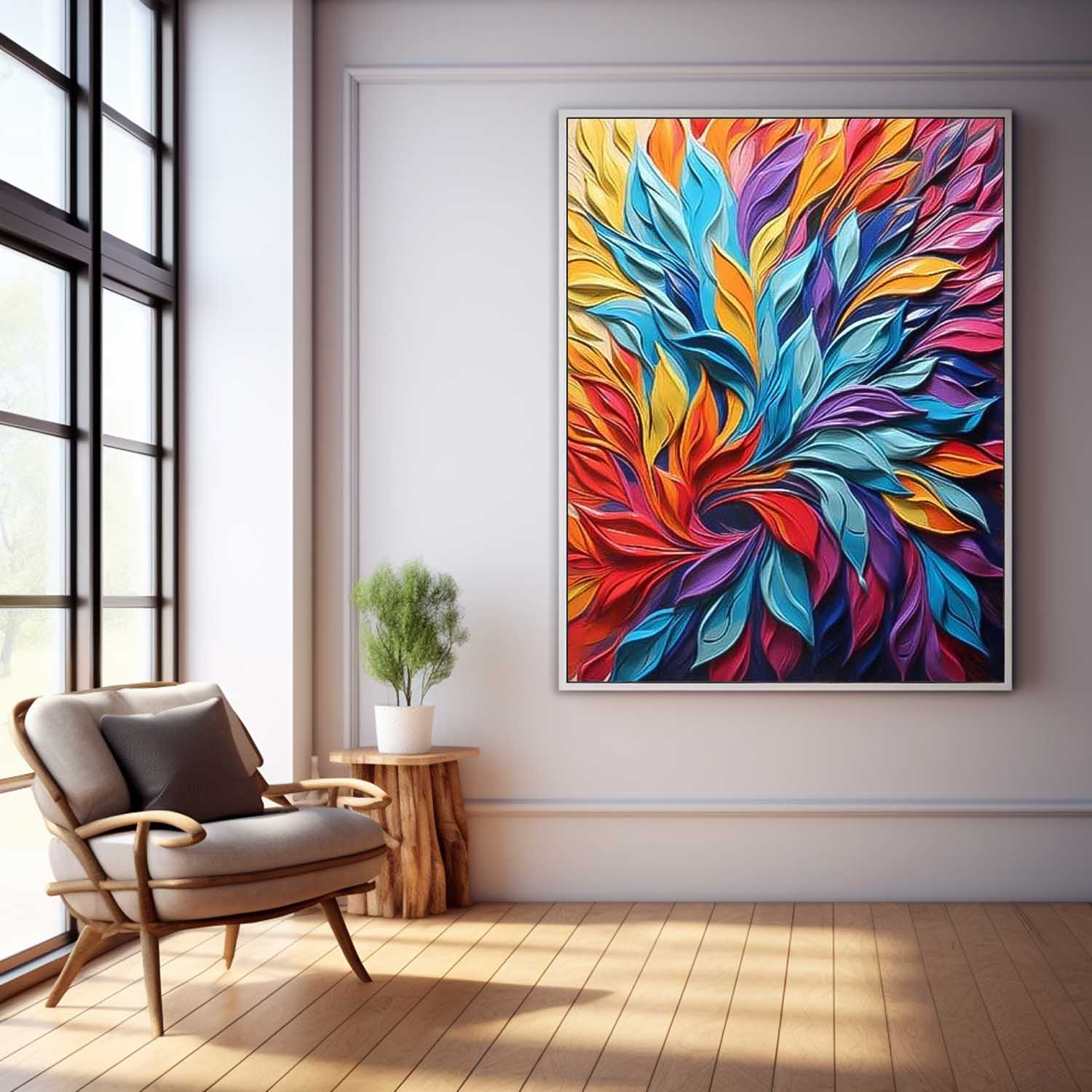 Abstract Canvas Art AB562 - Neutralighting