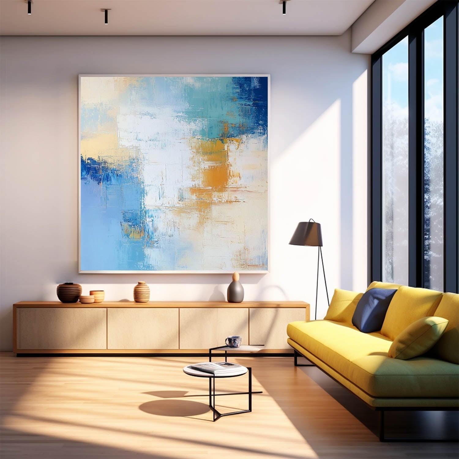 Abstract Canvas Art AB602 - Neutralighting