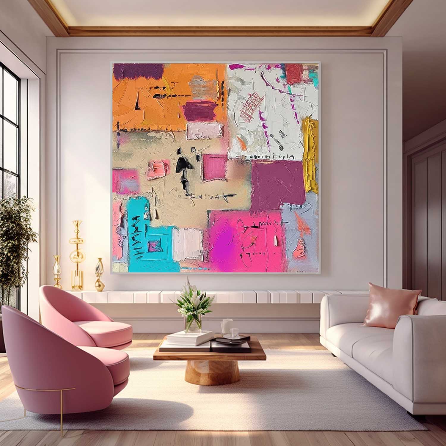 Abstract Canvas Art AB566 - Neutralighting