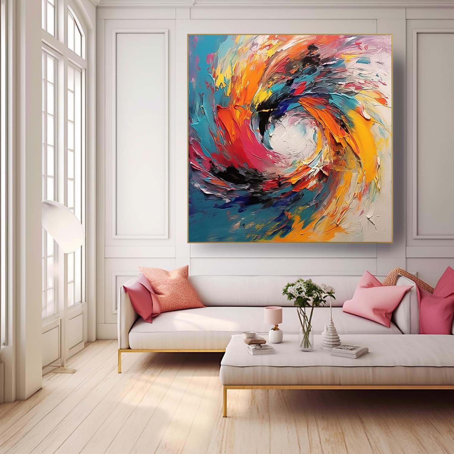 Abstract Canvas Art AB567 - Neutralighting