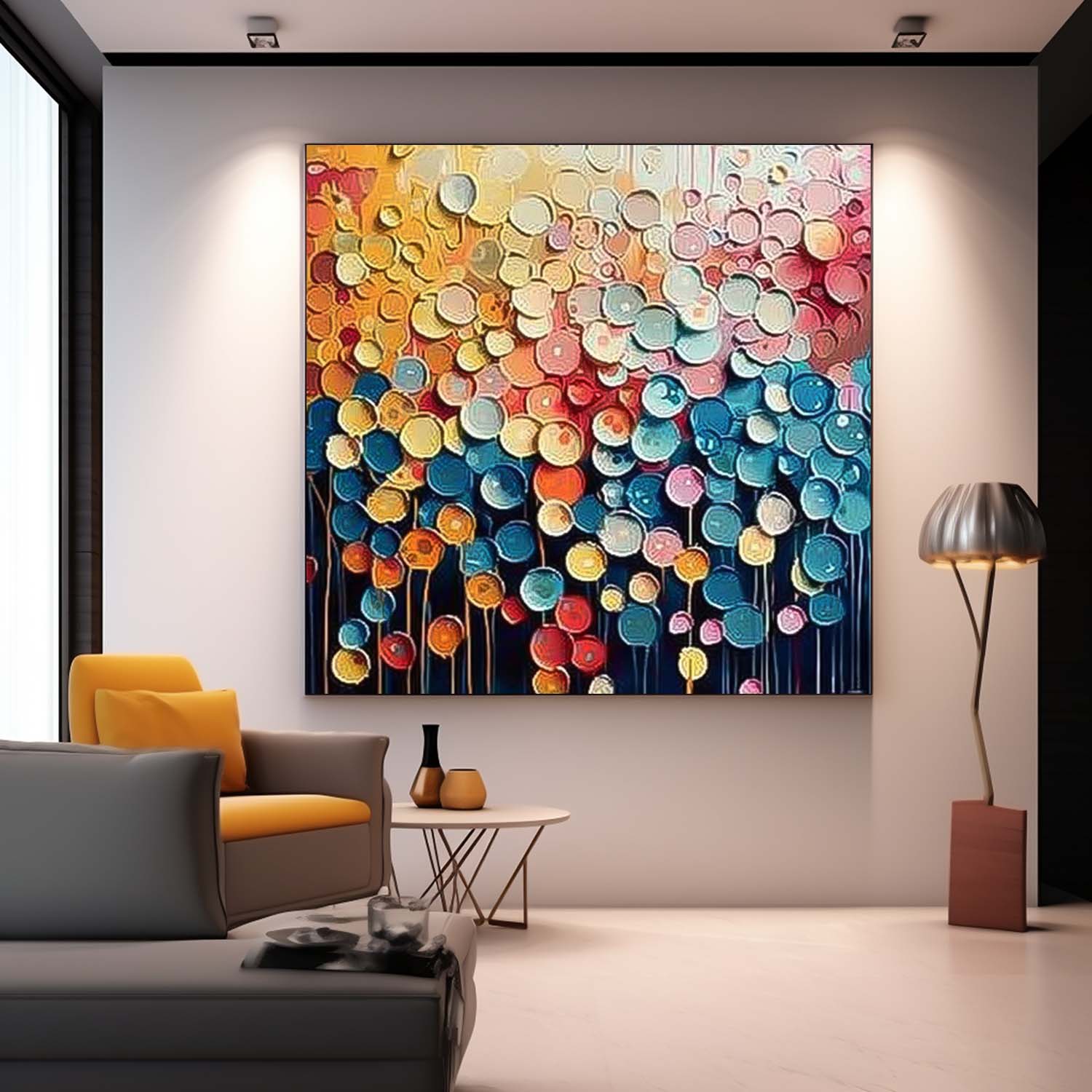 Abstract Canvas Art AB564 - Neutralighting