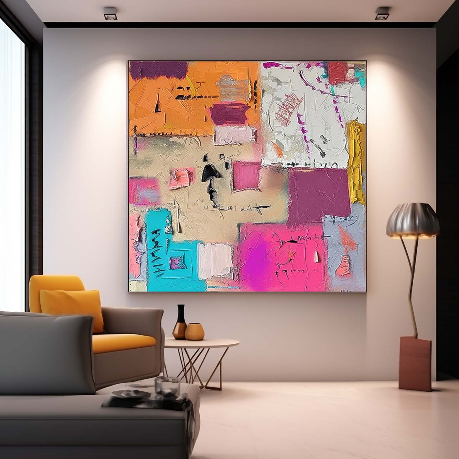 Abstract Canvas Art AB566 - Neutralighting