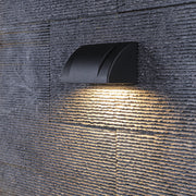 Wide LED Modern Classic Glass Outdoor Wall Light