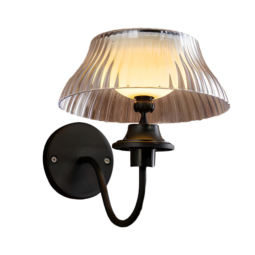 Precious lic Arm Solar Glass Outdoor Wall Light