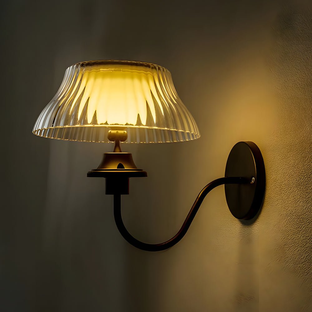 Precious lic Arm Solar Glass Outdoor Wall Light