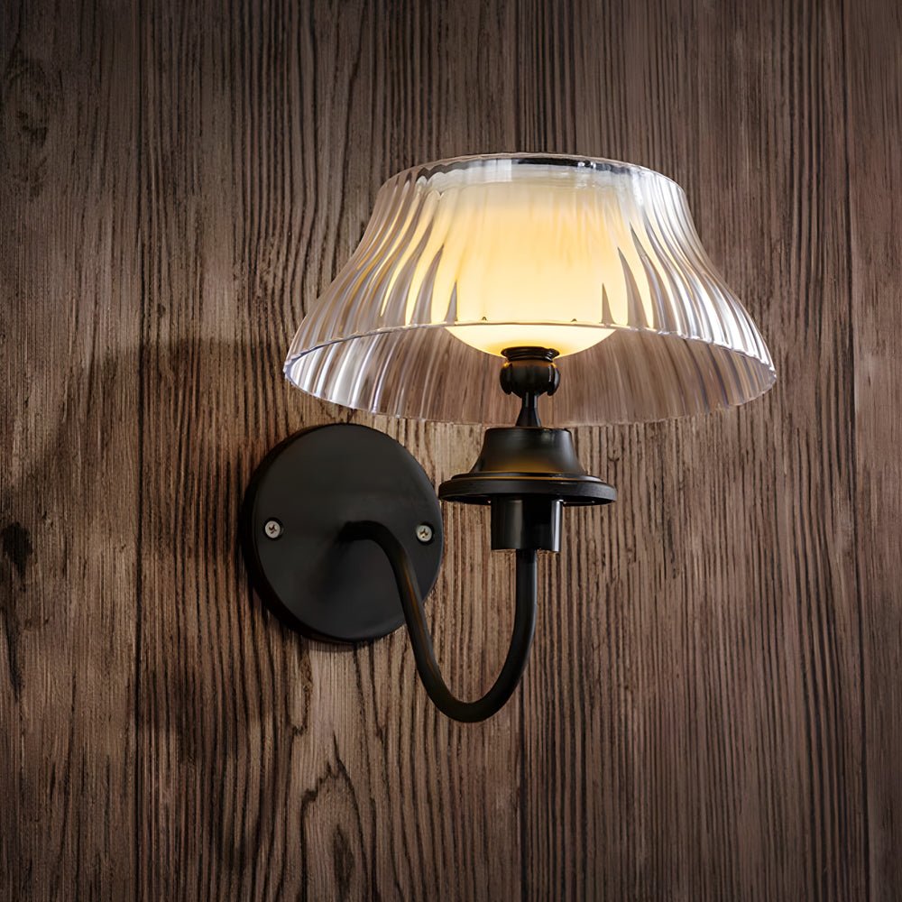 Precious lic Arm Solar Glass Outdoor Wall Light