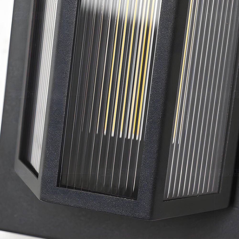 Keway Rectangular Transparent Outdoor Wall Lights