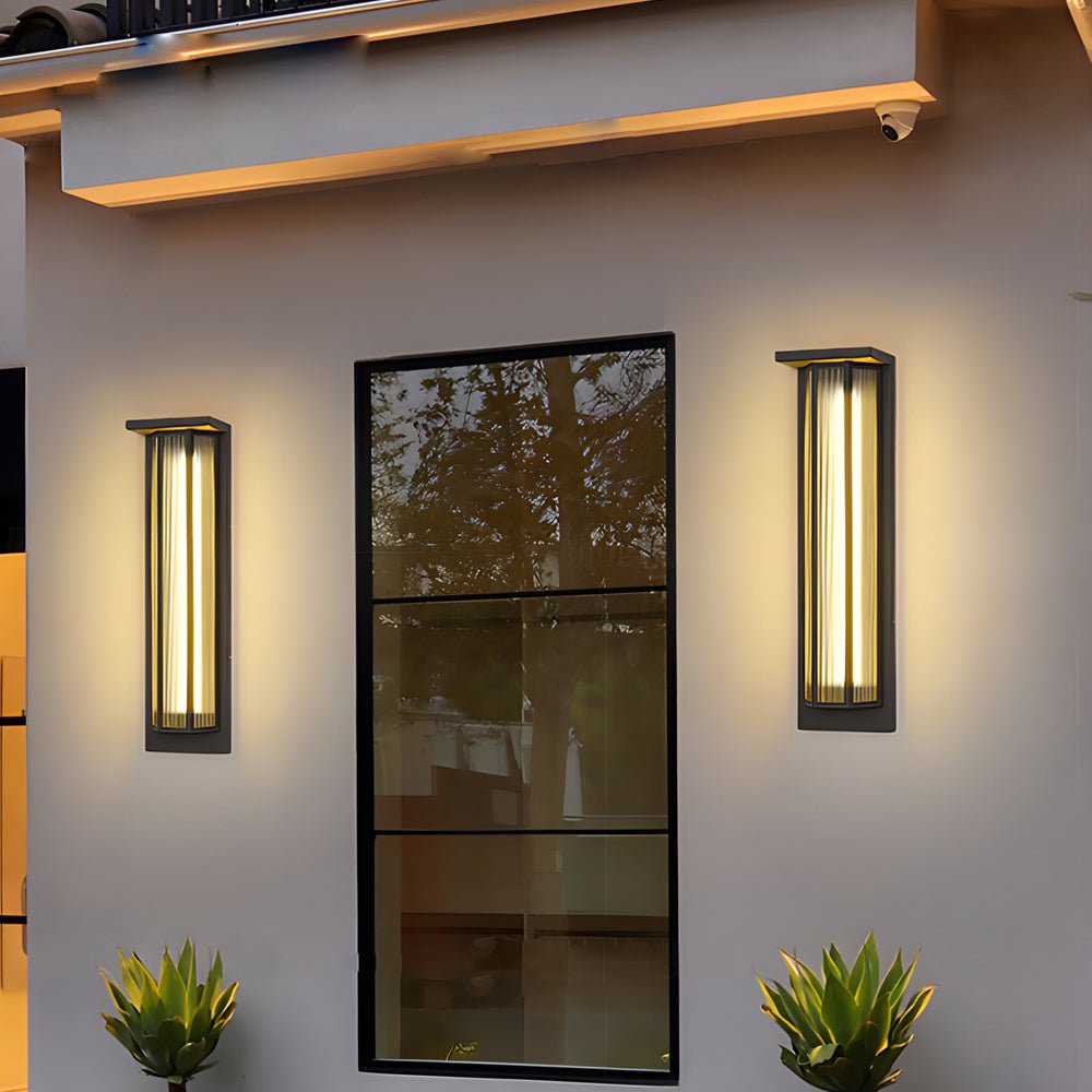 Keway Rectangular Transparent Outdoor Wall Lights