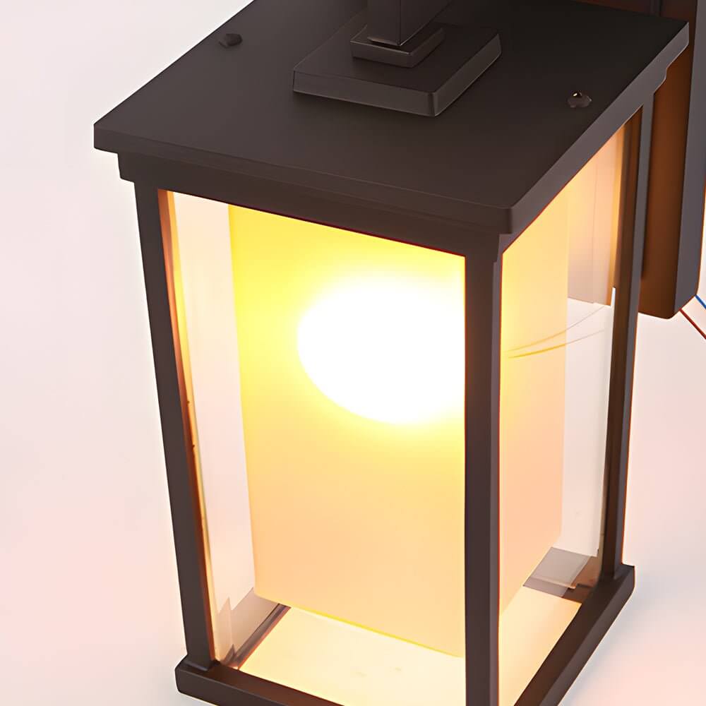 Belln Square Classic Glass Outdoor Wall Lantern