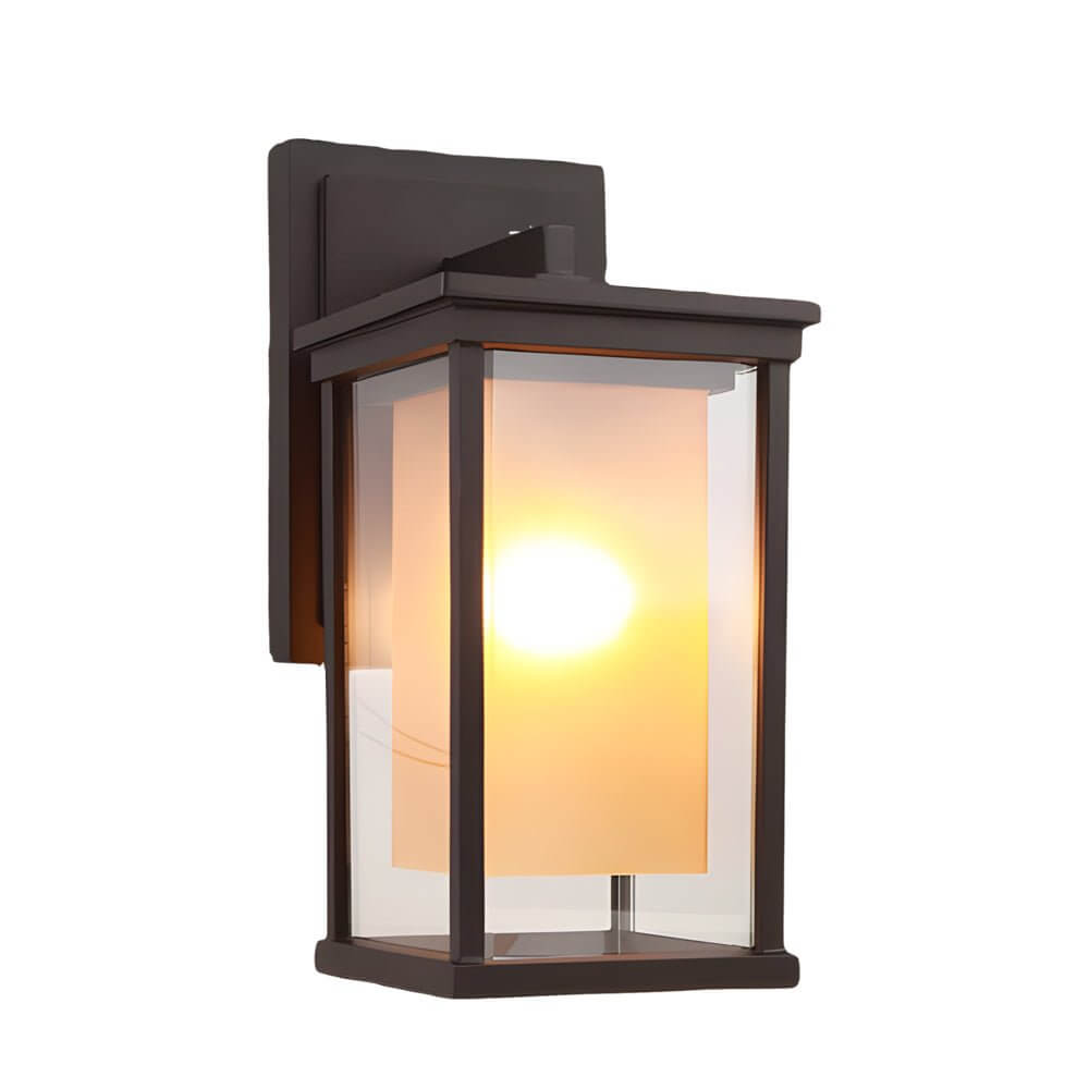 Belln Square Classic Glass Outdoor Wall Lantern