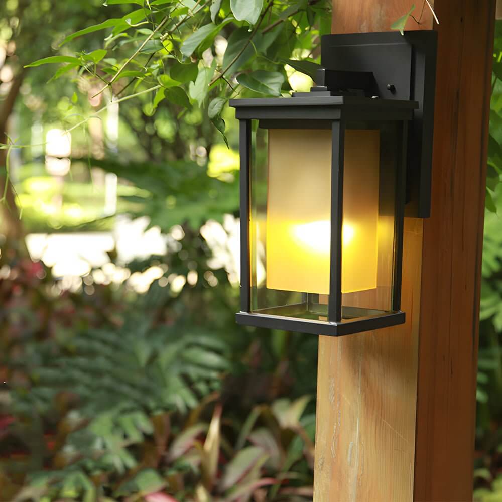 Belln Square Classic Glass Outdoor Wall Lantern