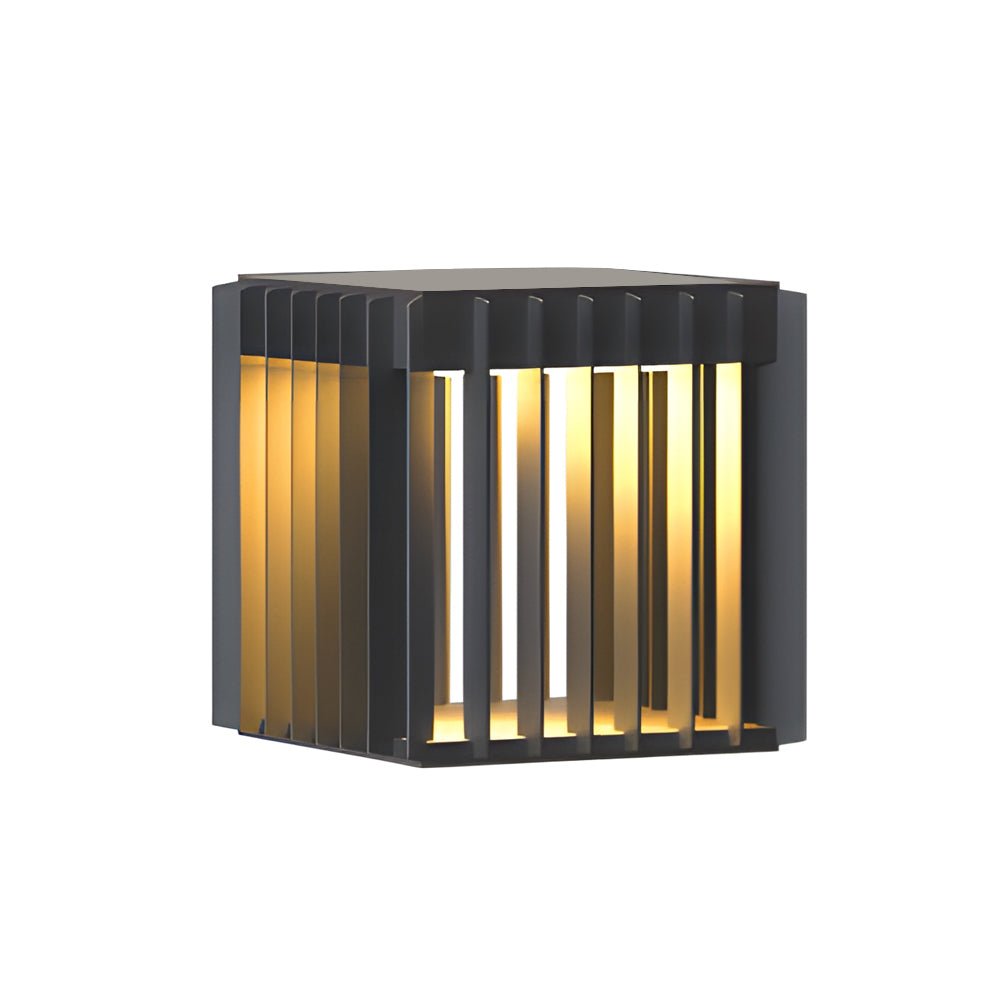 Freen Square Pier-Mount Wired Steel Outdoor Post Pillar Light