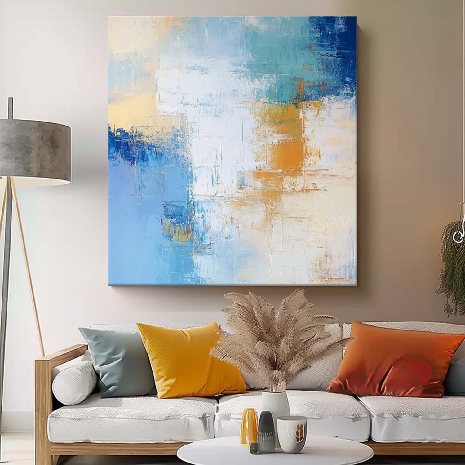 Abstract Canvas Art AB602 - Neutralighting