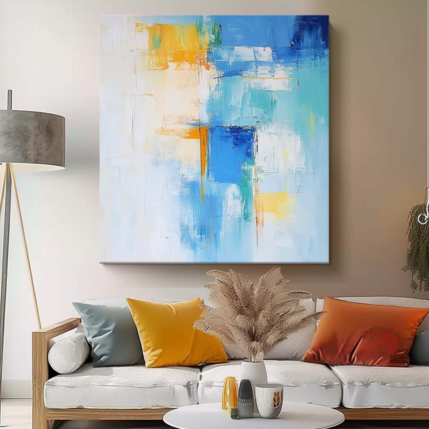Abstract Canvas Art AB606 - Neutralighting