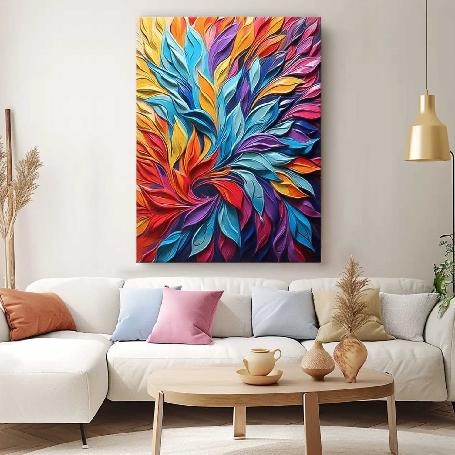 Abstract Canvas Art AB562 - Neutralighting