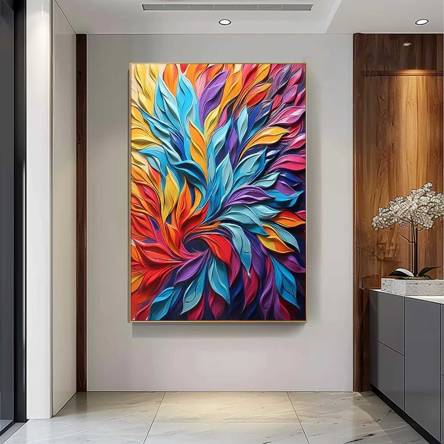 Abstract Canvas Art AB562 - Neutralighting