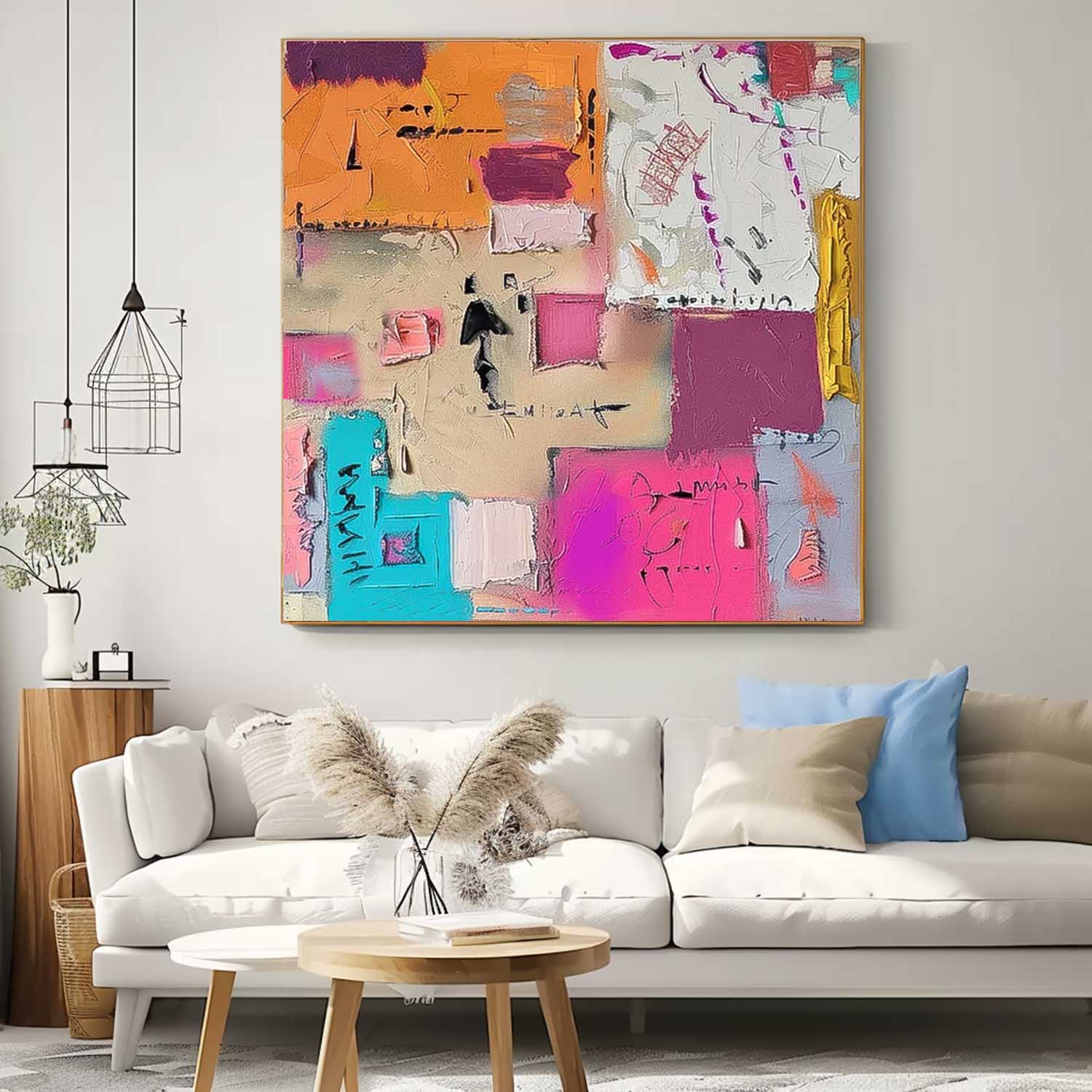 Abstract Canvas Art AB566 - Neutralighting