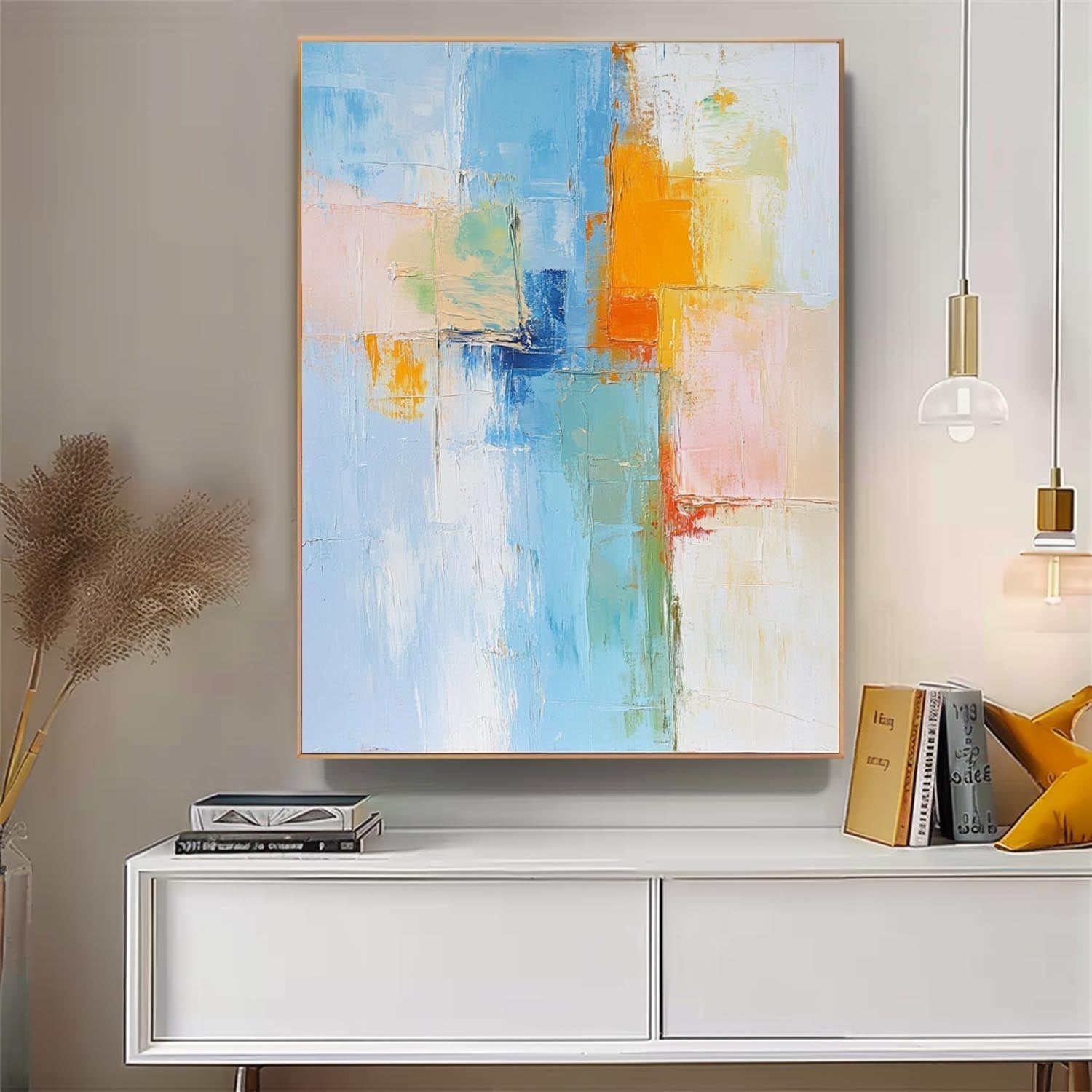 Abstract Canvas Art AB605 - Neutralighting