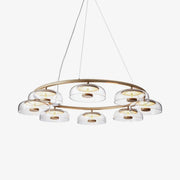 Aethera Circular Glass Chandelier-Neutral Decor