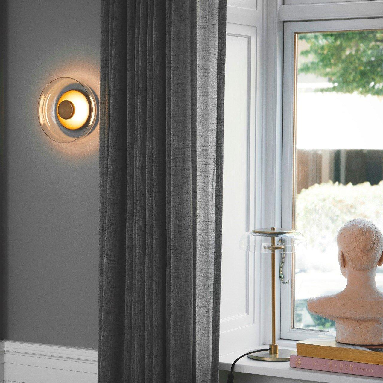 Aether Brass Glass Wall Light-Neutral Decor