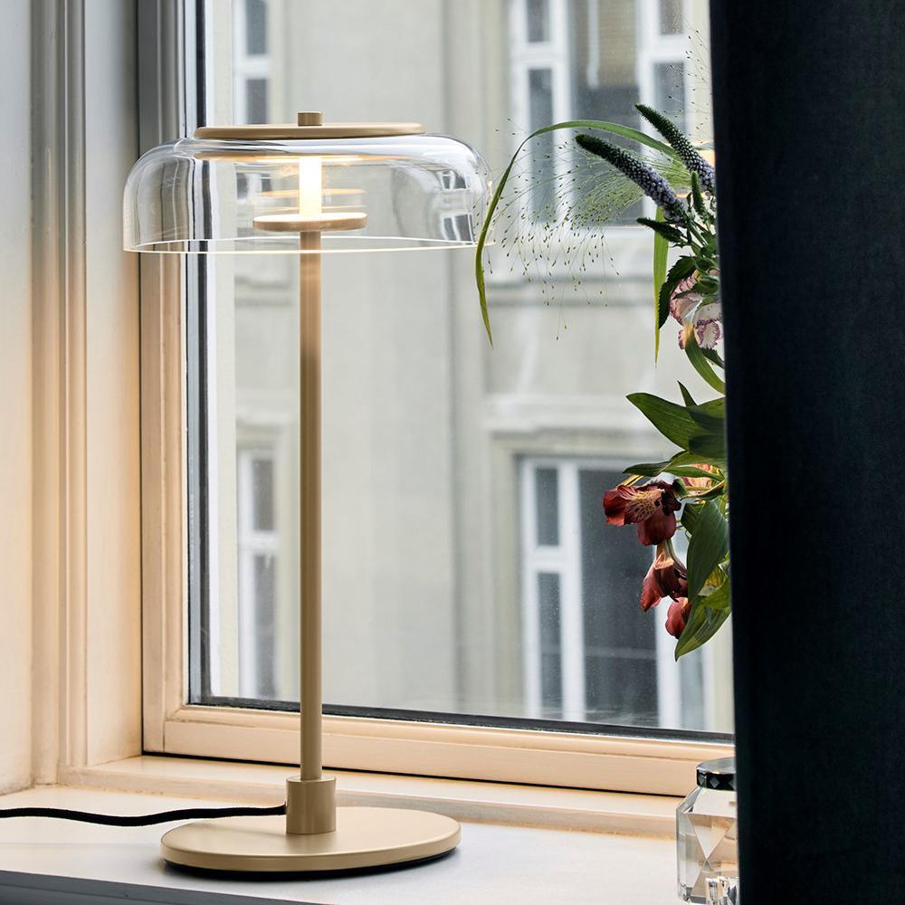Salem Table Lamp Clear Glass Shade Wood Base-Neutral Decor