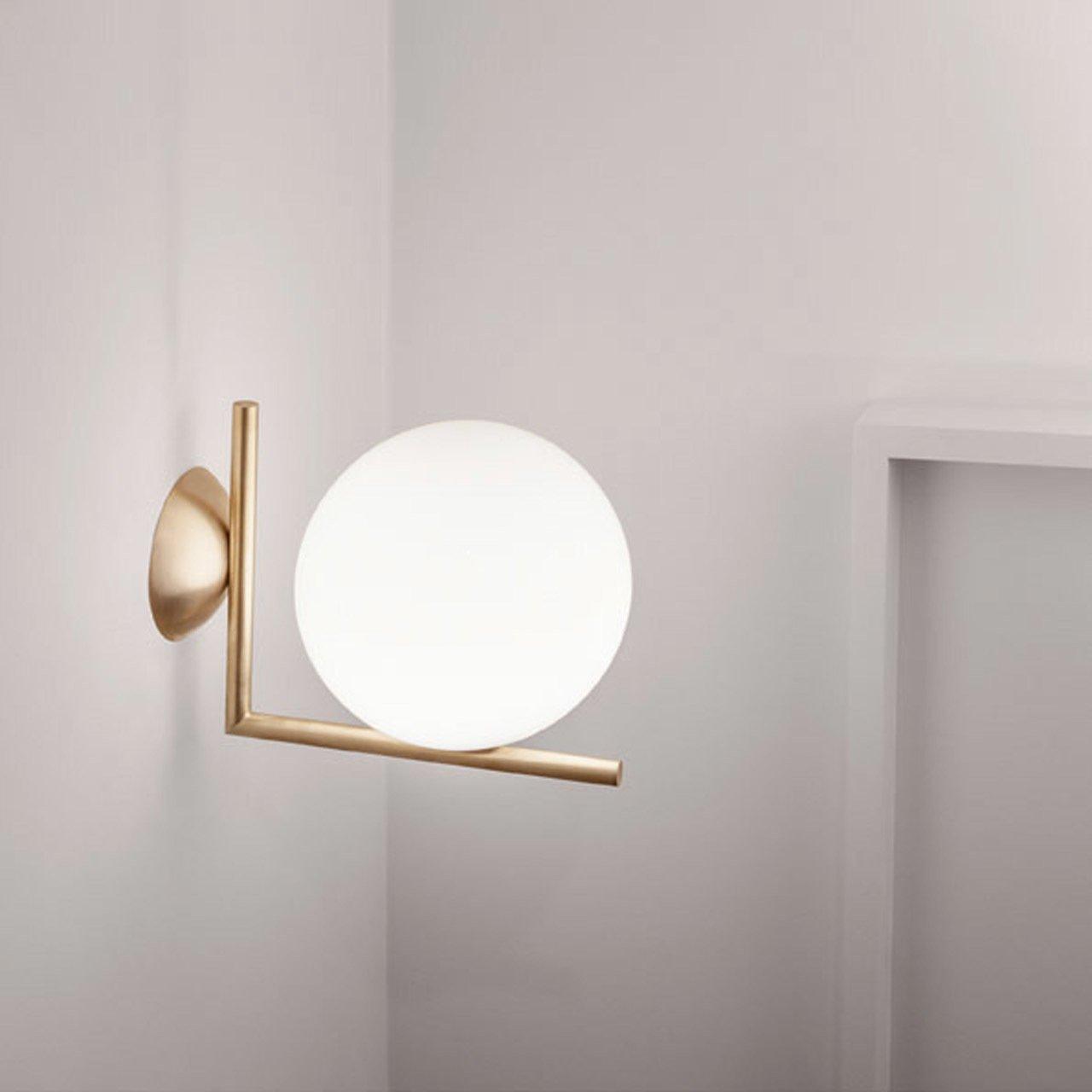 Joanna Modern Minimalist Opal Blown Glass Wall Lamp-Neutral Decor