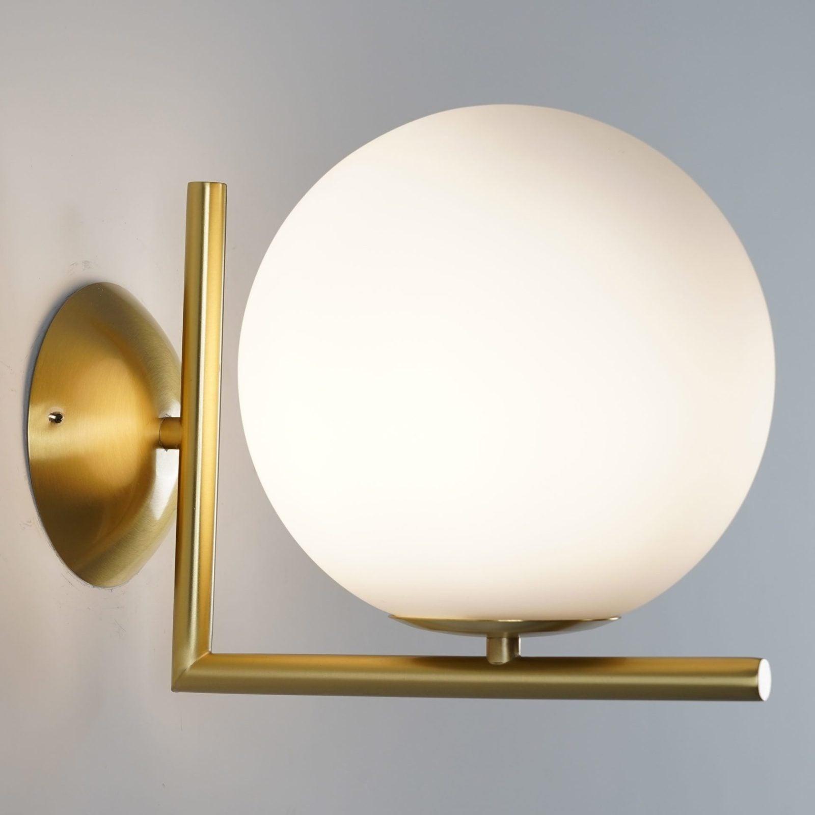 Joanna Modern Minimalist Opal Blown Glass Wall Lamp-Neutral Decor