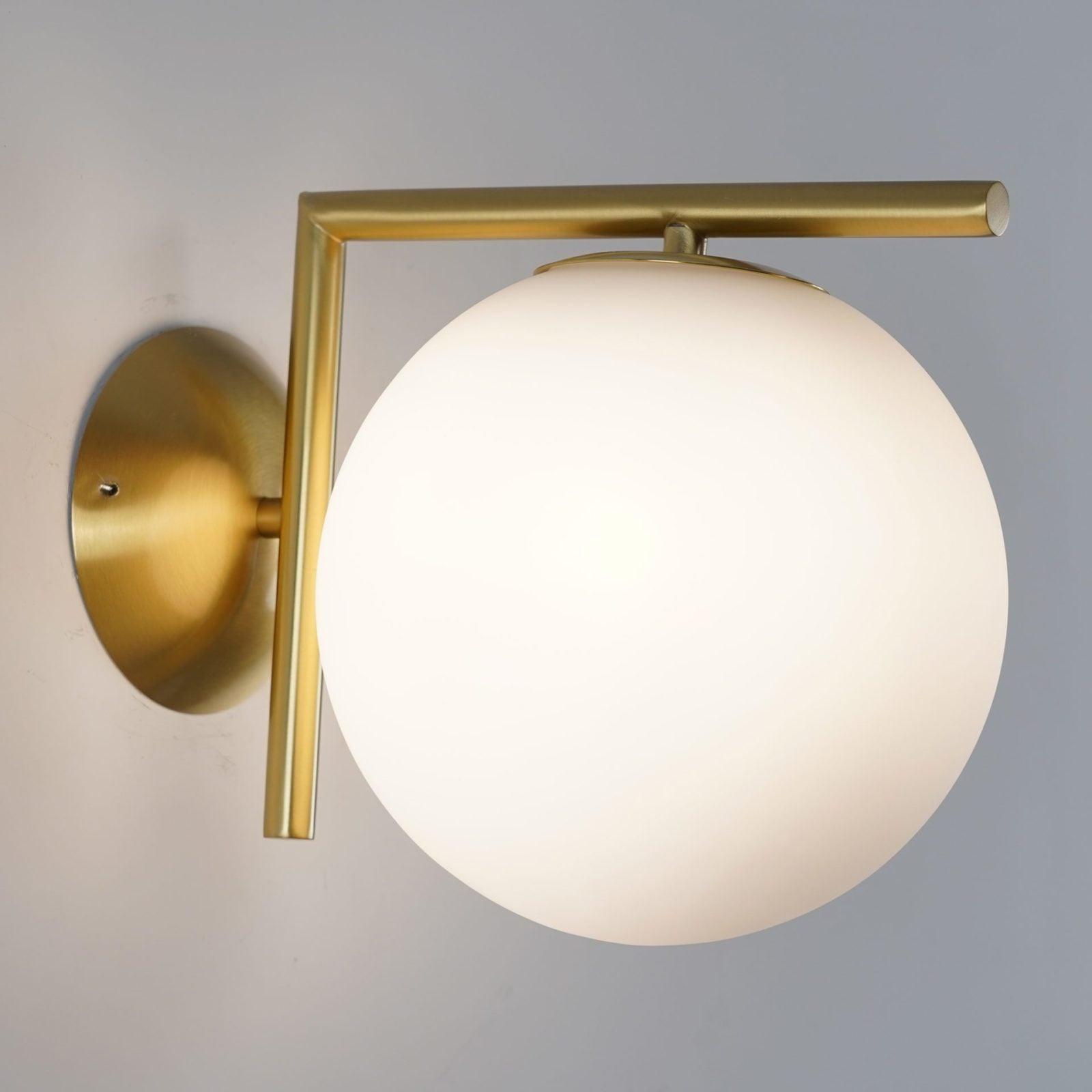 Joanna Modern Minimalist Opal Blown Glass Wall Lamp-Neutral Decor
