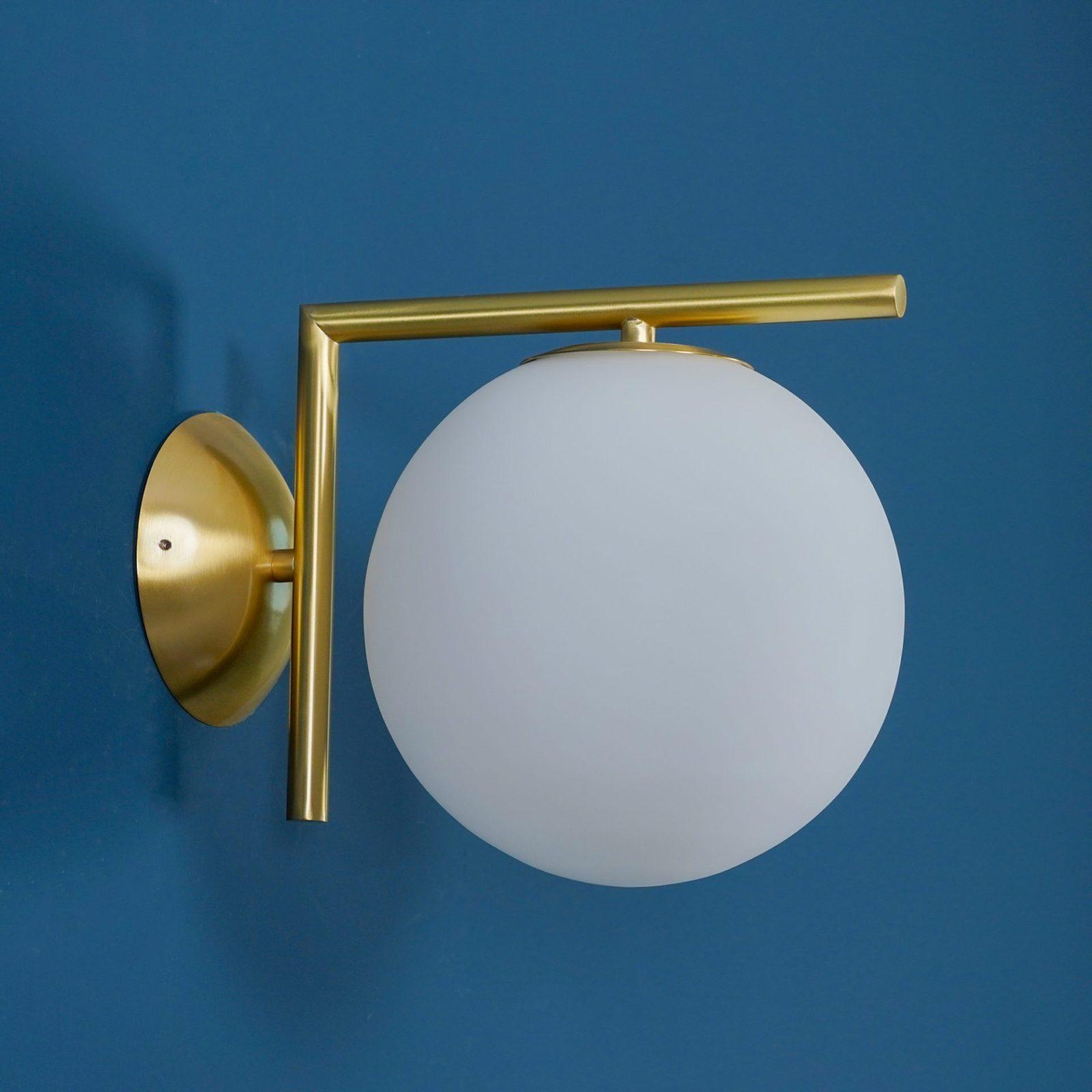 Joanna Modern Minimalist Opal Blown Glass Wall Lamp-Neutral Decor